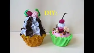 DIY:Делаем Мороженное и Кексы из фетра своими руками.