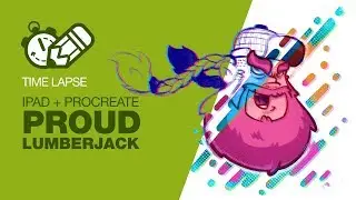 Timelapse Tuesday: iPad + Procreate - Proud Lumberjack doodle