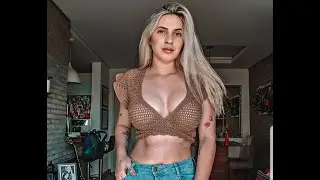 Cropped crochê transpassado - Canhoto - Parte 3