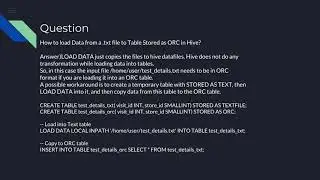 How to load Data from a .txt file to Table Stored as ORC in Hive?