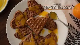 Orange Curd & Cocoa Waffles Recipe | Go Delicious