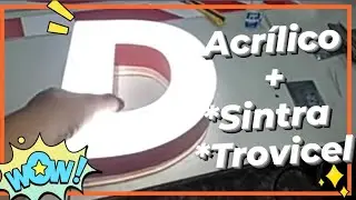 COMO Hacer LETRAS 3D de ACRÍLICO  ⚡  con Sintra o Trovicel * SUPER FACIL