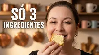 Receita de bolo fofinho com 3 ingredientes sem leite sem farinha sem fermento