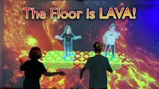 The floor is LAVA! Interactive game for children's amusement parks.