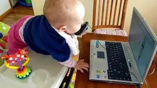 Hannah on the laptop