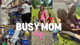 Busy Mom Vlog | Come Shop With Me + Big Family Grocery Haul Family of 7 + Summer Fun