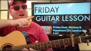 How To Play Friday Guitar Riton Nightcrawlers // easy guitar tutorial beginner lesson easy chords