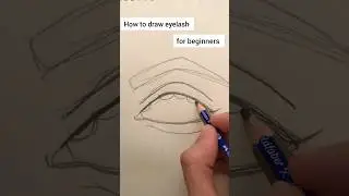 How to draw eyelash ✍ #art #eyelash #tutorial #beginners #drawing #shorts