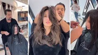 New hair cut bollywood Queen nora fatehi by MOUNIR Hair transformation by MOUNIR #haircolourist