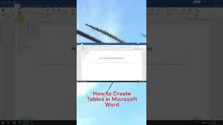 How to Create Tables in Microsoft Word #subscribe #msword #shortvideo #viralvideo