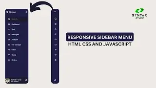Responsive Side Navigation Bar in HTML CSS And JavaScript | 