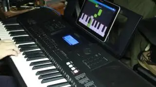 Playing with Synthesia for Android and a Yamaha Keyboard