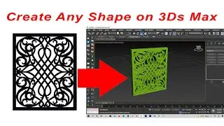 Create Any Shape in 3Ds Max using Spline | Photoshop | Tutorial