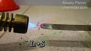 Zinc react with sulfur | Zn + S → ZnS