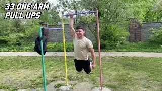 33 ONE Arm Pull Ups in one set (5 minutes) - Eric Mamleev