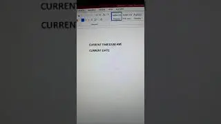 SHORTCUT KEYS TO INSERT CURRENT DATE AND TIME IN MS WORD 