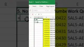 How to Large Sequence No in Excel Just in a Second