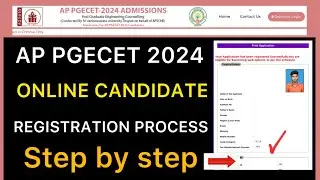 AP PGECET 2024 CANDIDATE REGISTRATION PROCESS | PGECET STEP BY STEP IN TELUGU