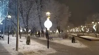 Площадь Кирова у цирка и Крытого рынка после реставрации, январь 2021.