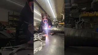Oh here it come… 🫣🤔 #shorts #snowmobile #welding #twinpipes #weld #build