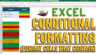 Excel How to Apply Conditional Formatting (Format Cells that Contain)