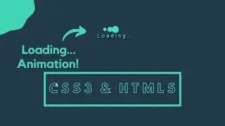 Loading animation using CSS3 and HTML5 | three dots loading animation