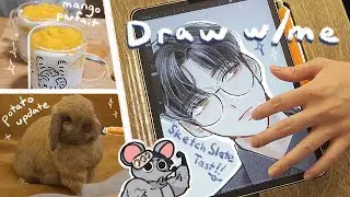 [draw🎨  w/me🐰] make parfait! . draw with SketchSlate . Potato . procreate . demon slayer muscle mice