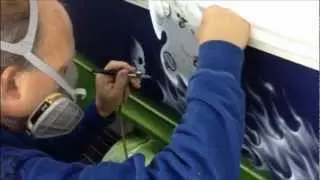 airbrushing a Chevy Van by Mr. Knorr