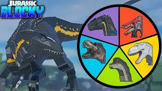 Jurassic Blocky Spinning The RANDOM DINOSAUR Wheel In Roblox!
