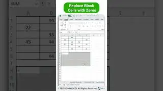 How to Replace Blank Cells With Zero in Excel | Fill all Blank Cell in One Step 