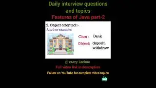 Features of Java, Advantages of Java . Object Oriented, 