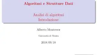 Capitolo 2 - Analisi algoritmi - 1 - Introduzione