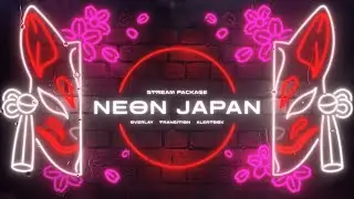 Neon Japan — Twitch Overlay and Alerts Stream Package for OBS