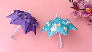 How to make paper umbrella - Easy To Make / DIY an origami umbrella