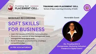 Soft Skills for Business Webinar Recording | Training and Placement Cell DUSOL