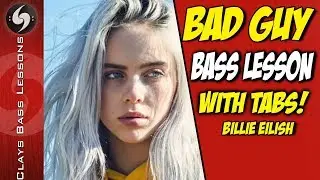 BAD GUY - BASS Lesson with TABS - Billie Eilish