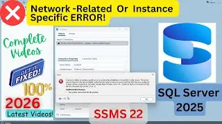 ✅Fixed SQL Server Error 