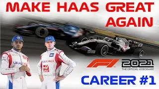 F1 2021 HAAS CAREER / EPIC FIGHTS at the DEBUT RACE / Make Haas Great Again