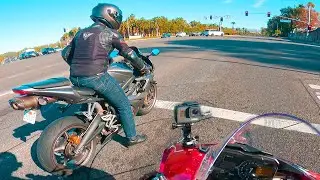LANESPLITTING WITH A DAYTONA 675 | LAMBORGHINI MAN