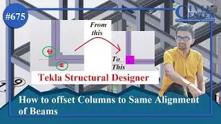 Beam Column Alignment in Tekla Structural Designer || Offset Columns in Tekla | Move Column in Tekla