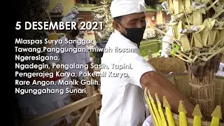 5 DESEMBER 2021. MLASPAS SANGGAR TAWANG, NGERESIGANA