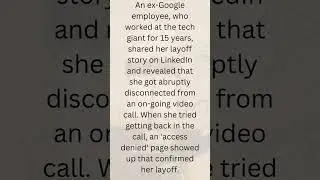 Google Lay offs !! #shorts