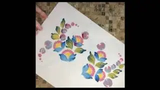 Безкоштовний майстер клас - симетрія та відзеркалення. Drawing lessons. Winter flowers