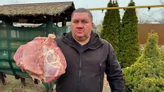 Готовлю огромный кусок мяса на мангале!