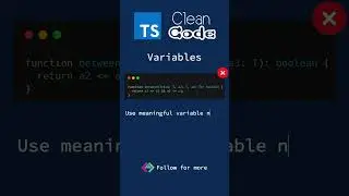 Clean code with TypeScript: Use meaningful variable names 