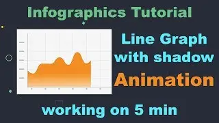 Infographics Chart After Effects Tutorial Line Graph with shadow Tutorial