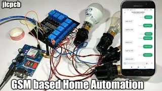 8 Channel Home Automation using  GSM Module SIM 900A || JLCPCB