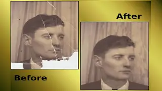 Repair damaged photo.