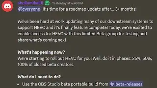 Тест нового кодека HEVC на Twitch (на YT смотреть не имеет смысла, см. описание)
