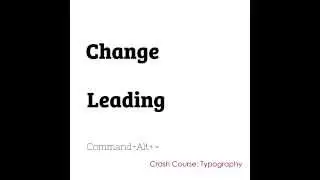 Type Leading Shortcut in Illustrator